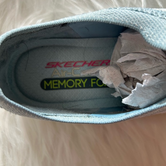 Skechers Air-Cooled Memory Foam Women's Blue Flex Mesh Slip-On Sneakers Size 6.5 - Picture 5 of 6